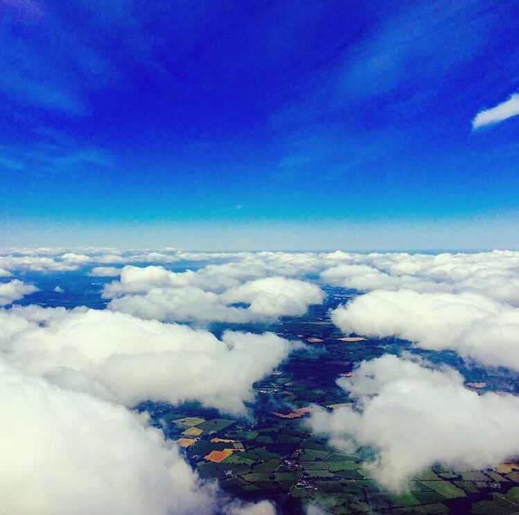 view of clouds from an airplane