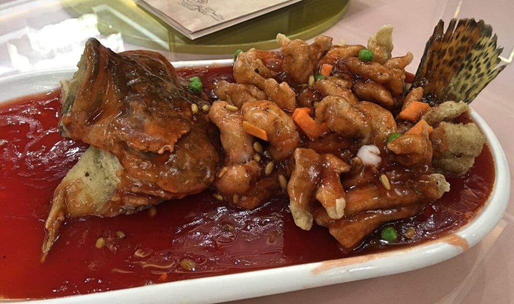 Fish in sweet and sour sauce